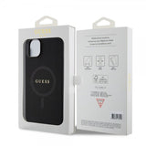 Guess iPhone 15 Plus Deksel Saffiano MagSafe Svart