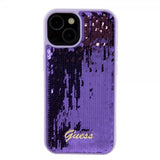 Guess iPhone 15 Plus Deksel Sequin Lilla