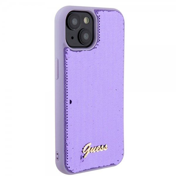Guess iPhone 15 Plus Deksel Sequin Lilla