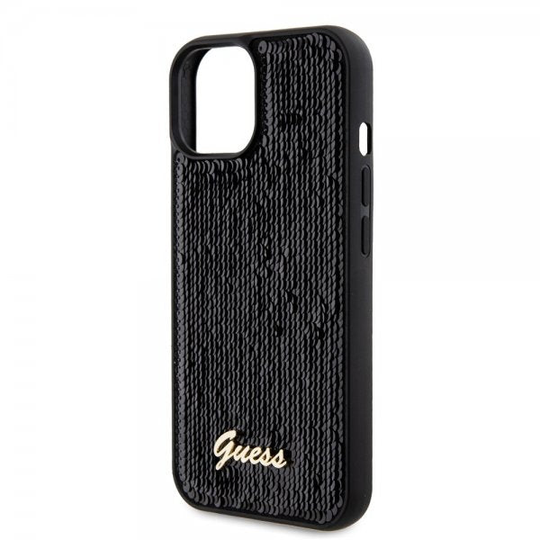Guess iPhone 15 Plus Deksel Sequin Svart