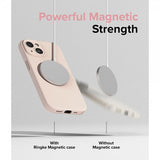 Ringke iPhone 15 Plus Deksel Silicone Magnetic Pink Sand