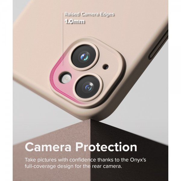 Ringke iPhone 15 Plus Deksel Silicone Magnetic Pink Sand