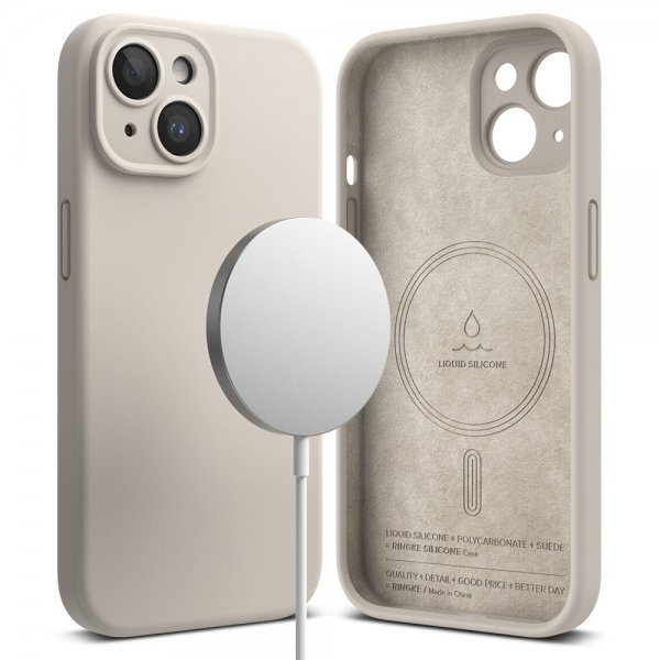 Ringke iPhone 15 Plus Deksel Silicone Magnetic Stone