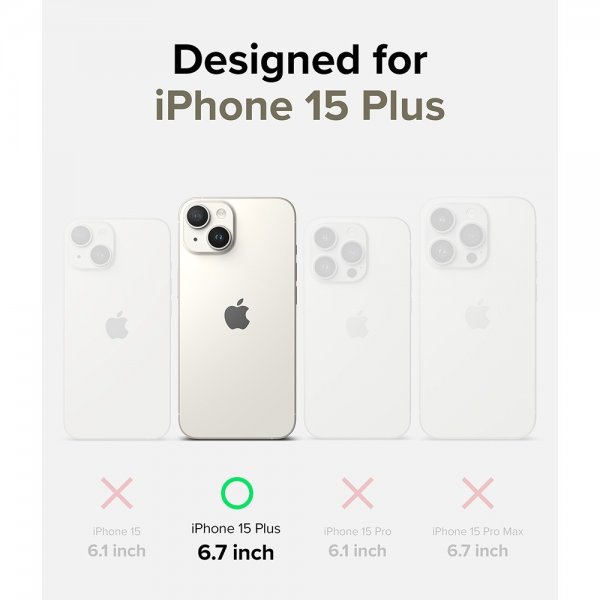 Ringke iPhone 15 Plus Deksel Silicone Magnetic Stone