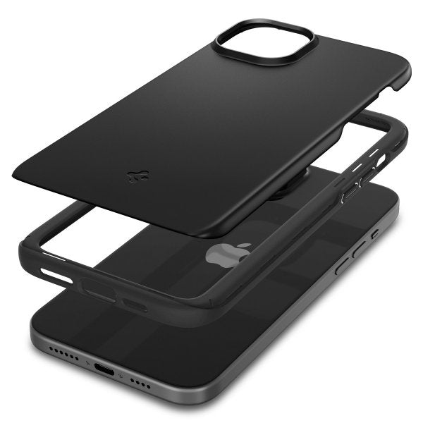 Spigen iPhone 15 Plus Deksel Thin Fit Svart