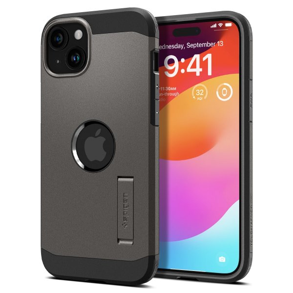 Spigen iPhone 15 Plus Deksel Tough Armor MagFit Gunmetal