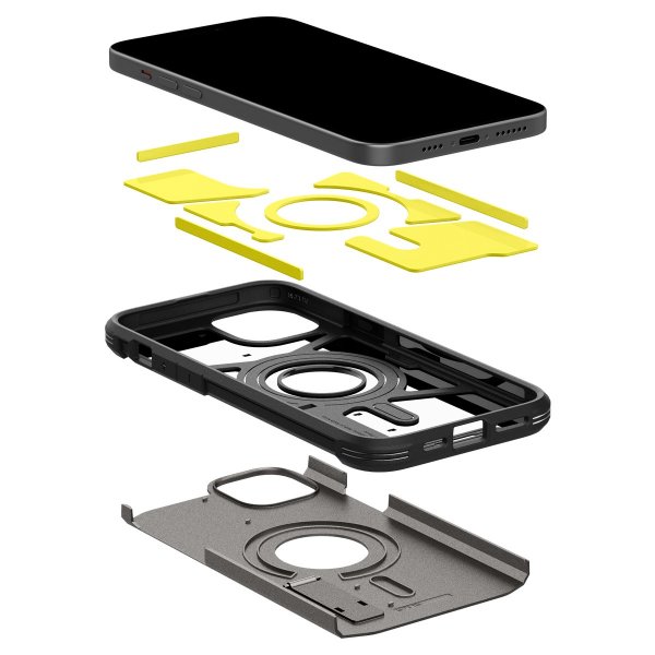 Spigen iPhone 15 Plus Deksel Tough Armor MagFit Gunmetal