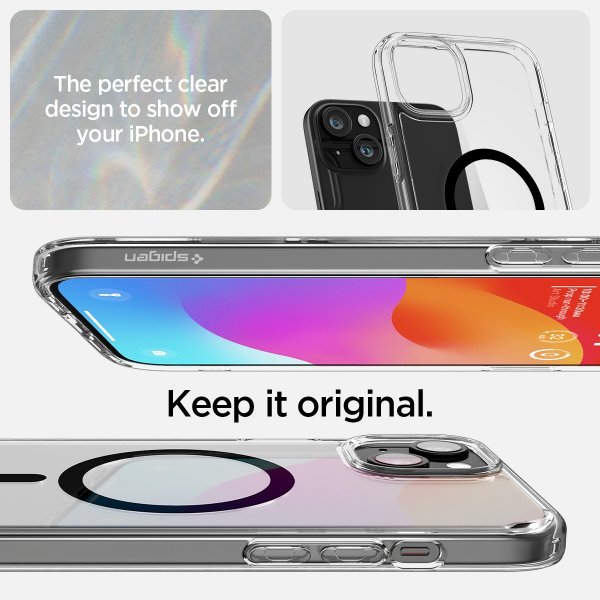 Spigen iPhone 15 Plus Deksel Ultra Hybrid MagFit Svart