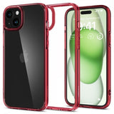Spigen iPhone 15 Plus Deksel Ultra Hybrid Red Crystal