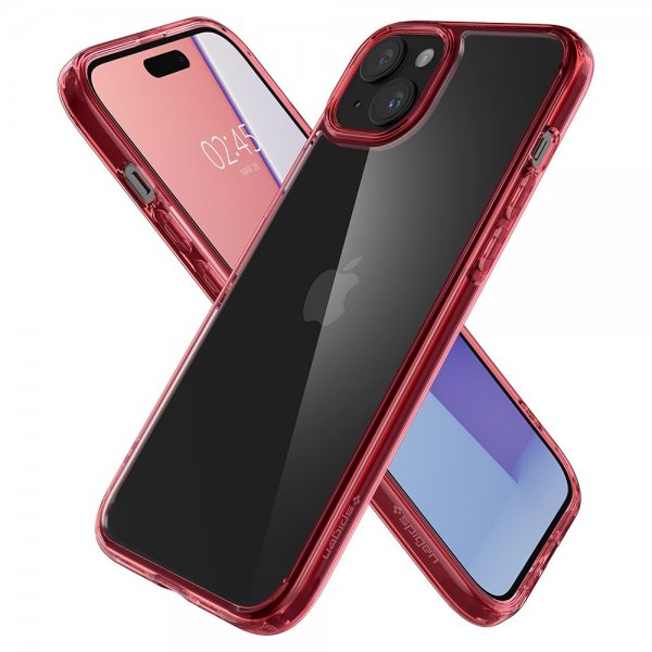 Spigen iPhone 15 Plus Deksel Ultra Hybrid Red Crystal