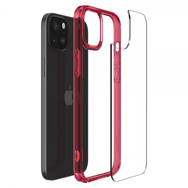 Spigen iPhone 15 Plus Deksel Ultra Hybrid Red Crystal