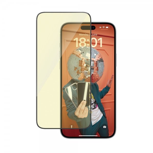 PanzerGlass iPhone 15 Plus Skjermbeskytter Eyecare Ultra-Wide Fit EasyAligner