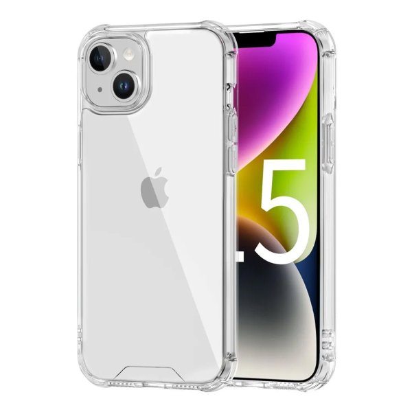 iPhone 15 Plus Deksel Støtsikker Transparent