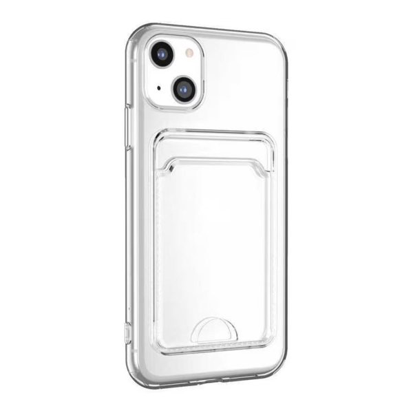 iPhone 15 Plus Deksel Kortholder Støtsikker Transparent