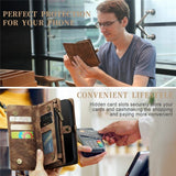 CaseMe iPhone 15 Pro Etui 008 Series Avtakbart Deksel Brun