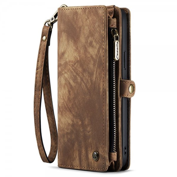 CaseMe iPhone 15 Pro Etui 008 Series Avtakbart Deksel Brun