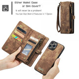 CaseMe iPhone 15 Pro Etui 008 Series Avtakbart Deksel Brun