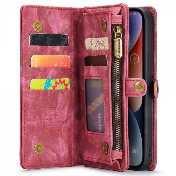 CaseMe iPhone 15 Pro Etui 008 Series Avtakbart Deksel Rød