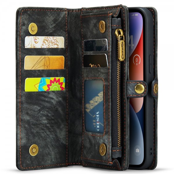 CaseMe iPhone 15 Pro Etui 008 Series Avtakbart Deksel Svart