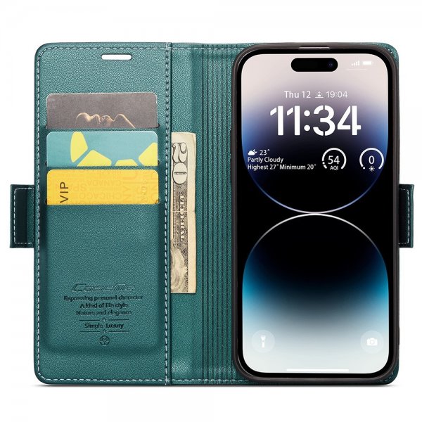 CaseMe iPhone 15 Pro Etui 023 Series Grønn