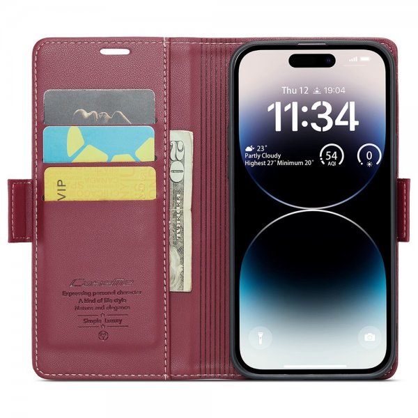 CaseMe iPhone 15 Pro Etui 023 Series Rød