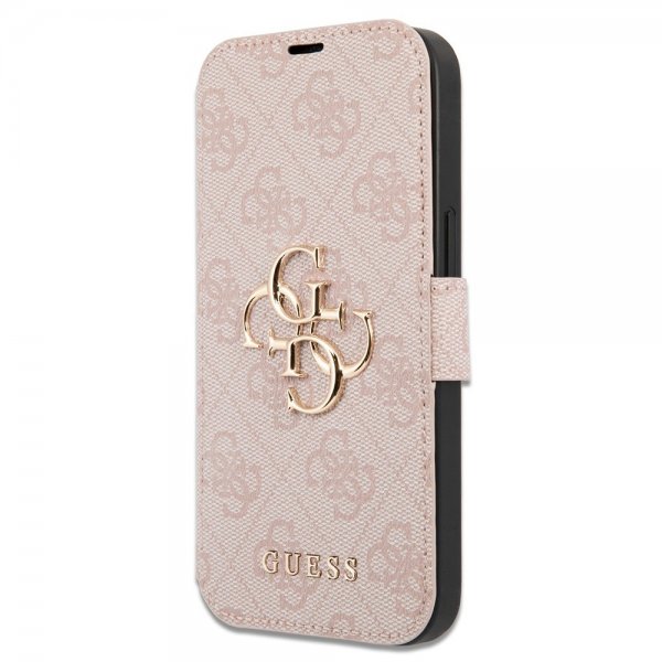 Guess iPhone 15 Pro Etui 4G Logo Rosa