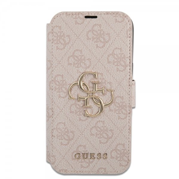 Guess iPhone 15 Pro Etui 4G Logo Rosa