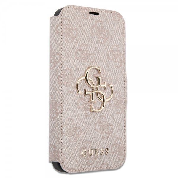 Guess iPhone 15 Pro Etui 4G Logo Rosa