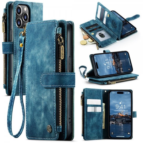 CaseMe iPhone 15 Pro Etui C30 Series Petrol