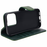 Nordic Covers iPhone 15 Pro Etui Essential Leather Juniper Green