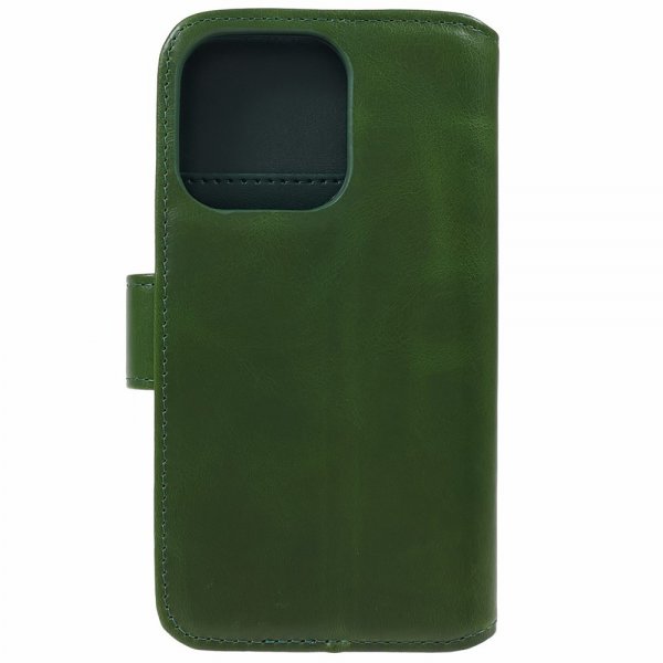 Nordic Covers iPhone 15 Pro Etui Essential Leather Juniper Green