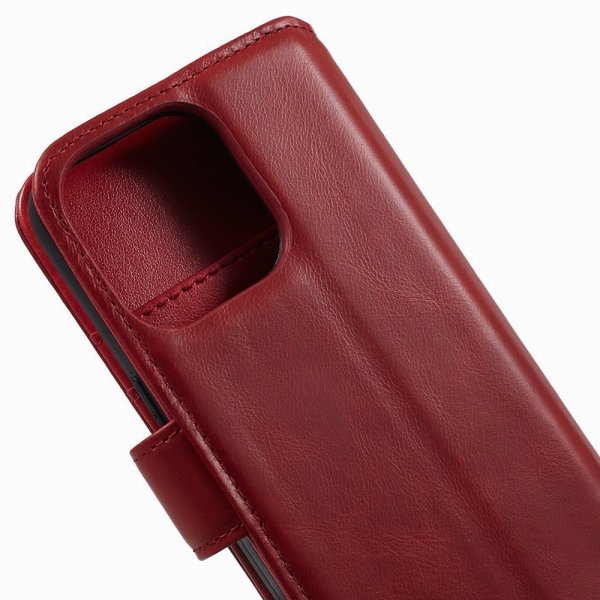 Nordic Covers iPhone 15 Pro Etui Essential Leather Poppy Red