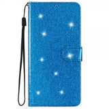 iPhone 15 Pro Etui Glitter Blå