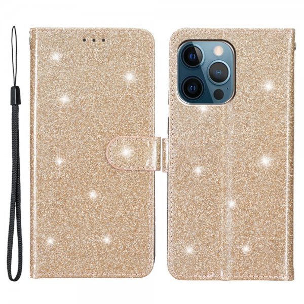 iPhone 15 Pro Etui Glitter Gull