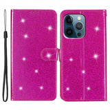 iPhone 15 Pro Etui Glitter Magenta