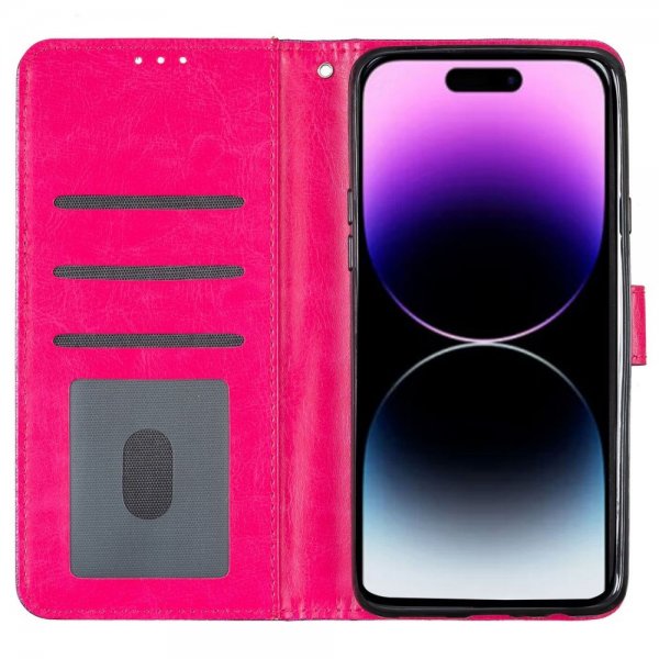 iPhone 15 Pro Etui Glitter Magenta