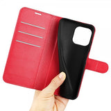 iPhone 15 Pro Etui Litchi Rød