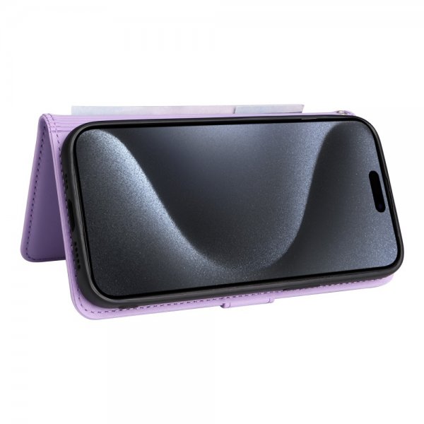 Betopnice iPhone 15 Pro Etui Avtagbart Deksel 005 Lilla