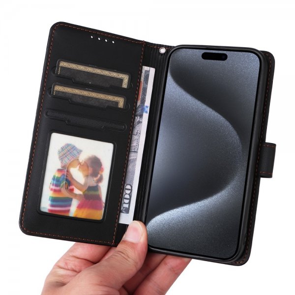 Betopnice iPhone 15 Pro Etui Avtagbart Deksel 005 Svart