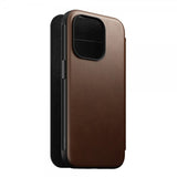 Nomad iPhone 15 Pro Etui Modern Leather Folio Brun