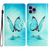 iPhone 15 Pro Etui Motiv Blå Sommerfugl
