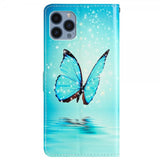 iPhone 15 Pro Etui Motiv Blå Sommerfugl