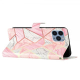 iPhone 15 Pro Etui Motiv Rosa Marmor