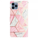 iPhone 15 Pro Etui Motiv Rosa Marmor