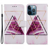 iPhone 15 Pro Etui Motiv Trekanter Marmor