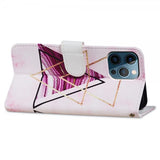 iPhone 15 Pro Etui Motiv Trekanter Marmor