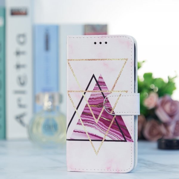 iPhone 15 Pro Etui Motiv Trekanter Marmor