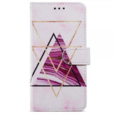 iPhone 15 Pro Etui Motiv Trekanter Marmor
