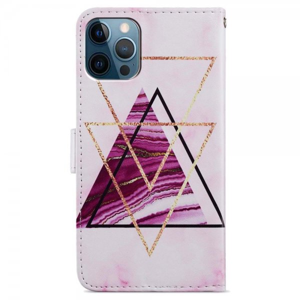 iPhone 15 Pro Etui Motiv Trekanter Marmor