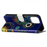 iPhone 15 Pro Etui Motiv Ugle Mandala